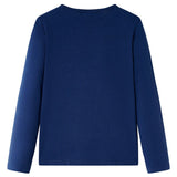 VidaXL Chemise enfant à manches longues 116 bleu marine