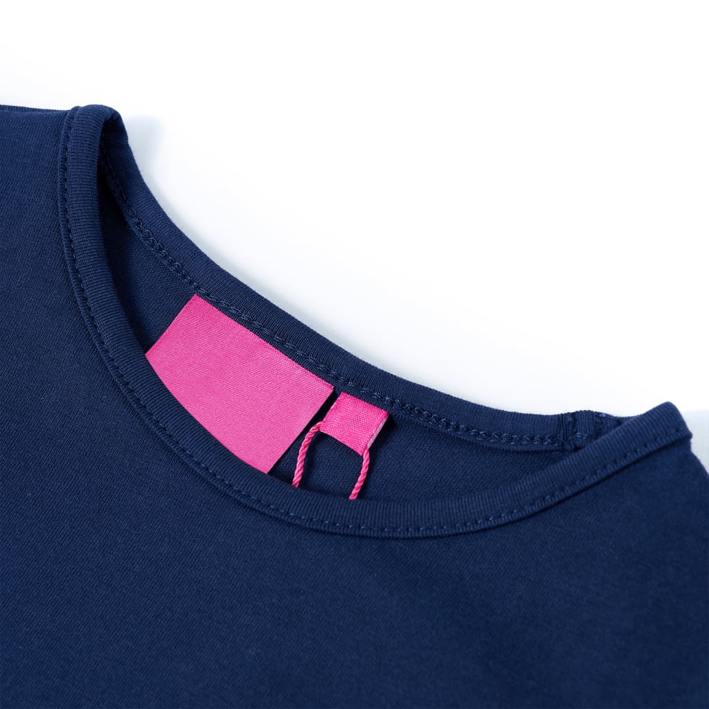 VidaXL Chemise enfant à manches longues 116 bleu marine
