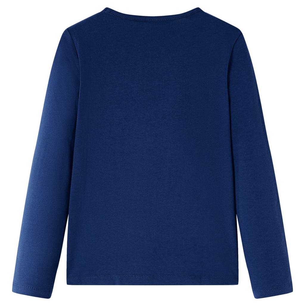 VidaXL Chemise enfant à manches longues 128 bleu marine