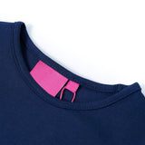 VidaXL Chemise enfant à manches longues 128 bleu marine