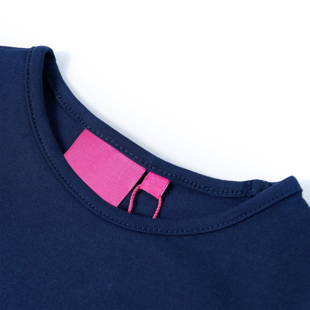 VidaXL Chemise enfant à manches longues 140 bleu marine