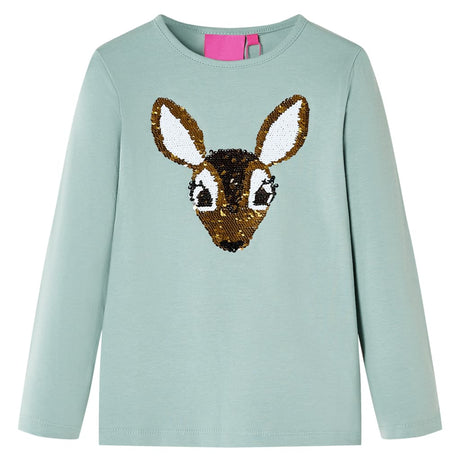 VidaXL Chemise enfant à manches longues 116 menthe moyenne