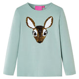 VidaXL Chemise enfant à manches longues 140 menthe moyenne