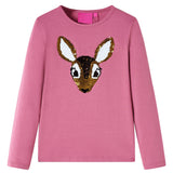 VidaXL Chemise enfant à manches longues 128 couleur framboise