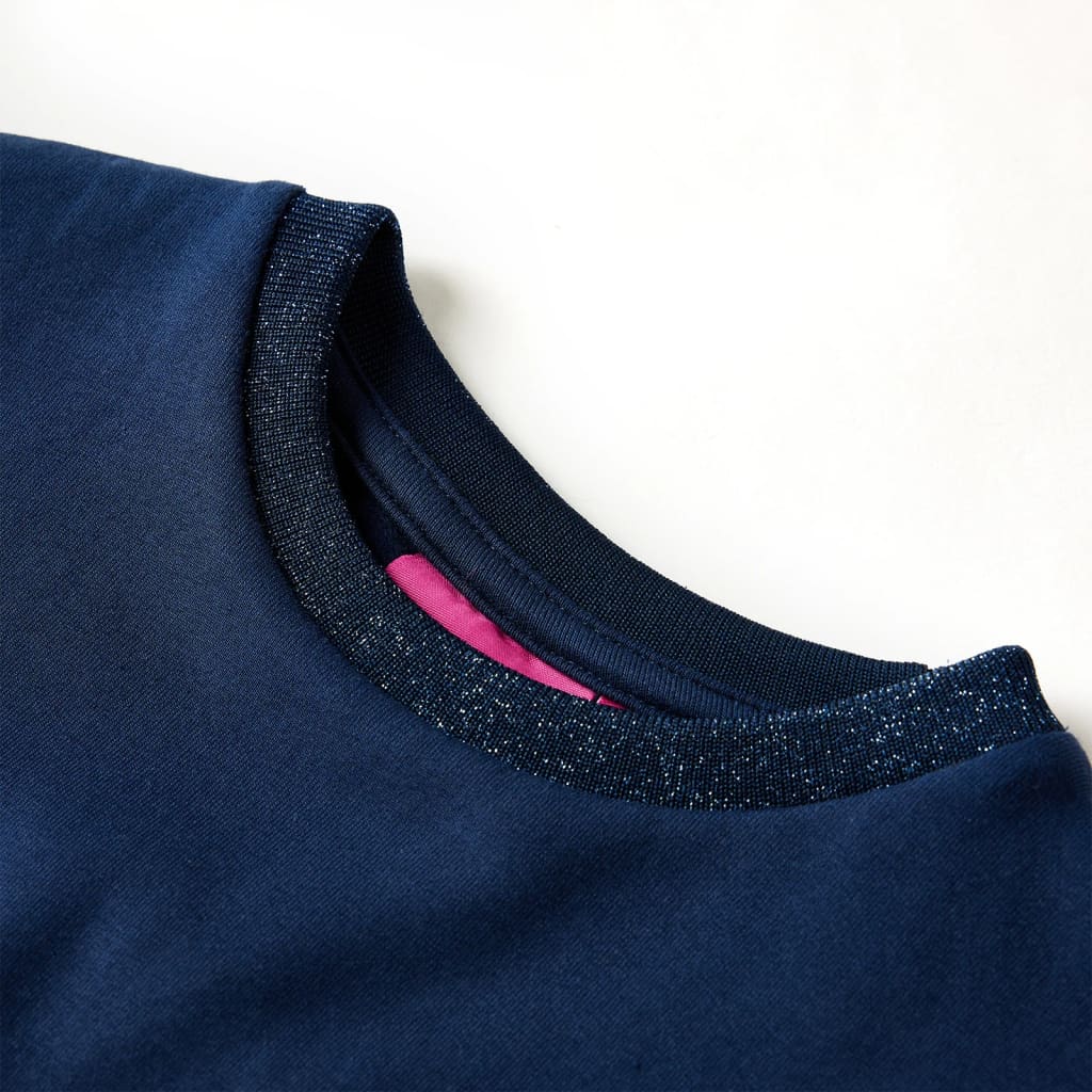 VidaXL Robe enfant à manches longues 116 bleu marine