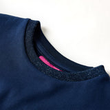 VidaXL Robe enfant à manches longues 128 bleu marine