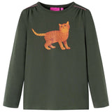 VidaXL Chemise enfant à manches longues 92 kaki
