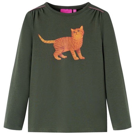 VidaXL Chemise enfant à manches longues 104 kaki