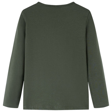 VidaXL Chemise enfant à manches longues 116 kaki