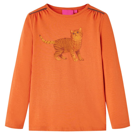 VidaXL Chemise enfant à manches longues 92 orange-marron
