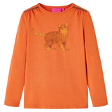 VidaXL Chemise enfant à manches longues 116 orange-marron
