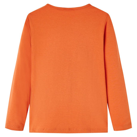 VidaXL Chemise enfant à manches longues 128 orange-marron