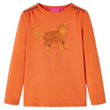 VidaXL Chemise enfant à manches longues 140 orange-marron