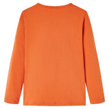 VidaXL Chemise enfant à manches longues 140 orange-marron