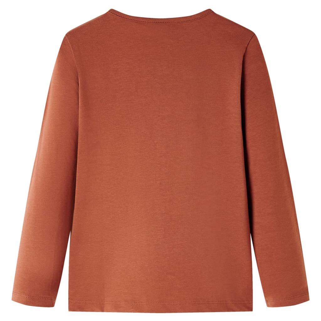 VidaXL Chemise enfant à manches longues 92 couleur cognac