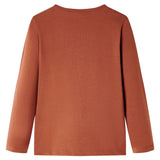 VidaXL Chemise enfant à manches longues 104 couleur cognac