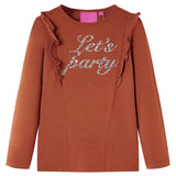 VidaXL Chemise enfant à manches longues 140 couleur cognac