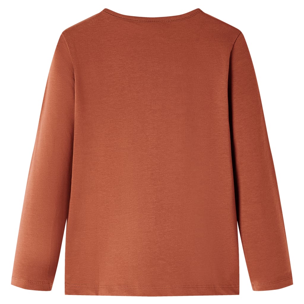 VidaXL Chemise enfant à manches longues 140 couleur cognac