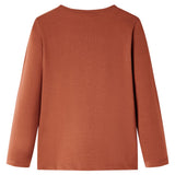 VidaXL Chemise enfant à manches longues 140 couleur cognac