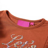 VidaXL Chemise enfant à manches longues 140 couleur cognac