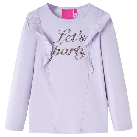 VidaXL Chemise enfant à manches longues 104 lilas clair