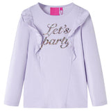 VidaXL Chemise enfant à manches longues 128 lilas clair