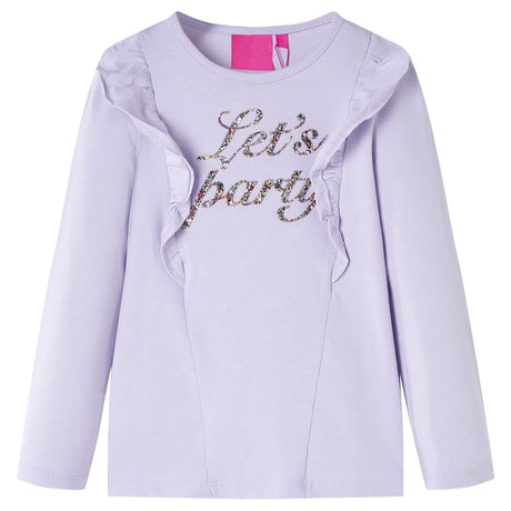 VidaXL Chemise enfant à manches longues 128 lilas clair