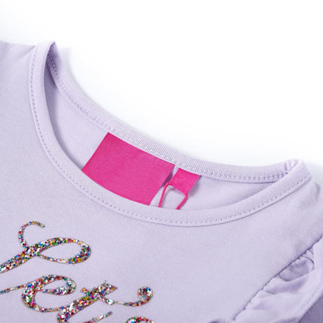VidaXL Chemise enfant à manches longues 128 lilas clair