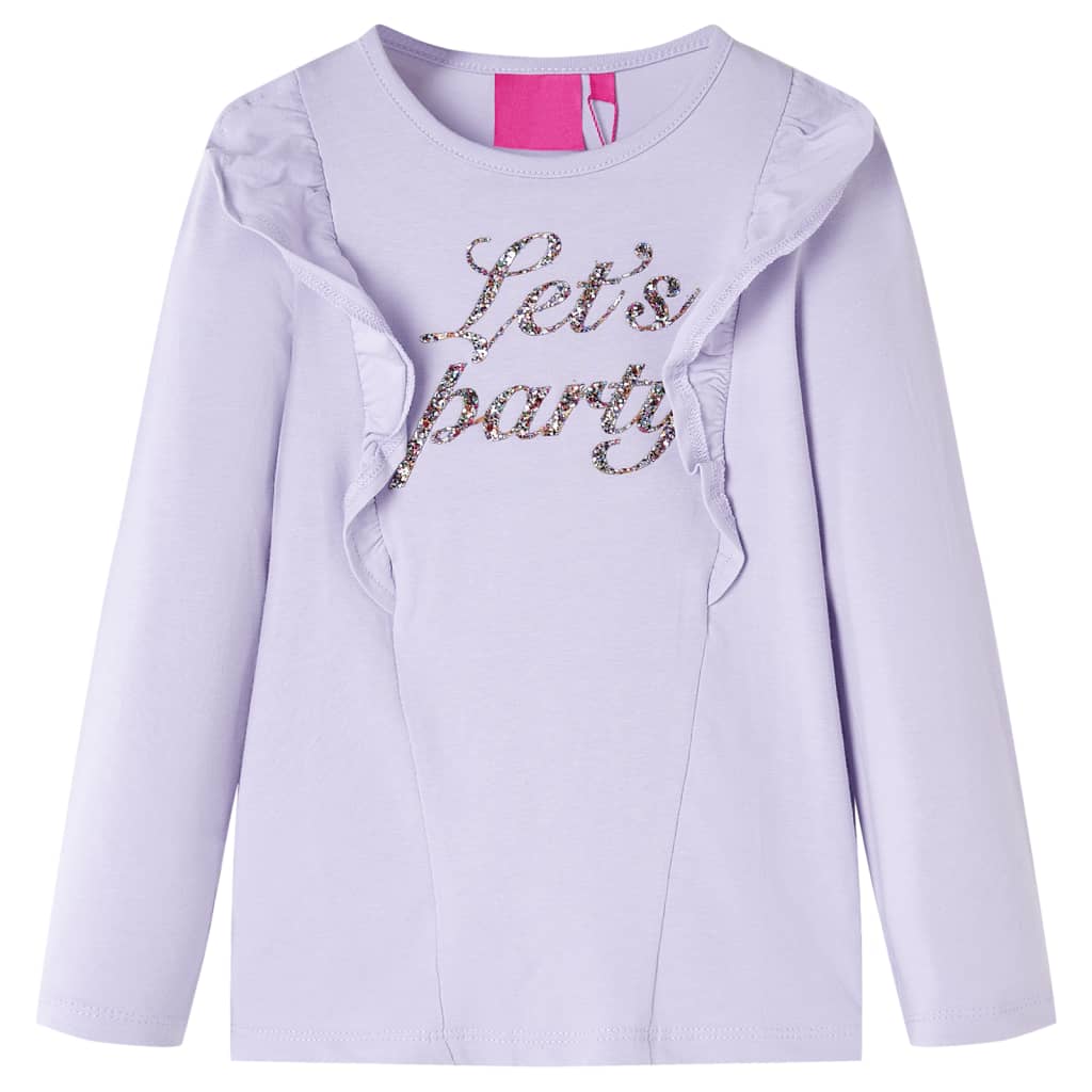 VidaXL Chemise enfant à manches longues 140 lilas clair