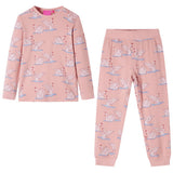 Vidaxl pyjama enfant manches longues 116 rose clair