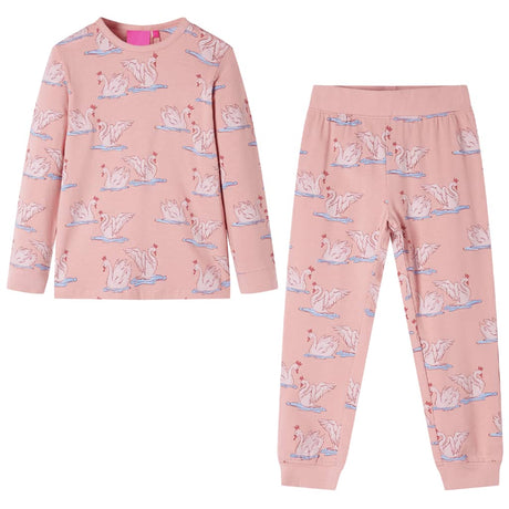 Vidaxl pyjama enfant manches longues 116 rose clair