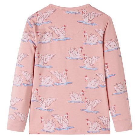 VidaXL Pyjama enfant à manches longues 128 rose clair