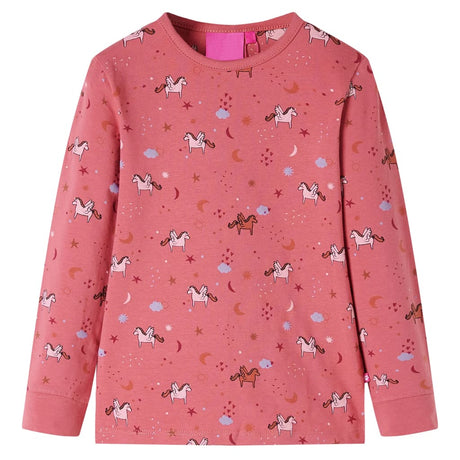 VidaXL Pyjama enfant à manches longues 104 vieux rose