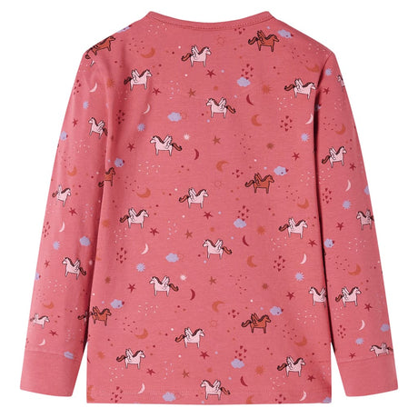 VidaXL Pyjama enfant à manches longues 104 vieux rose