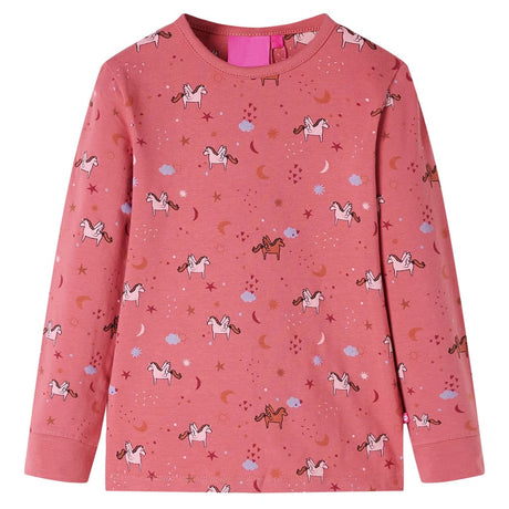 VidaXL Pyjama enfant à manches longues 116 vieux rose