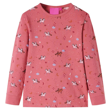 VidaXL Pyjama enfant à manches longues 128 vieux rose