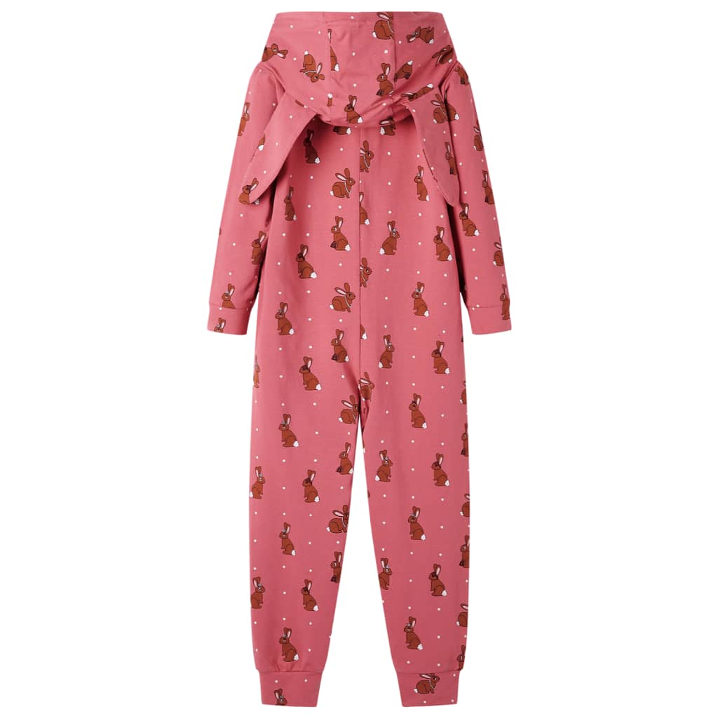 VidaXL Combinaison enfant avec capuche 92 vieux rose