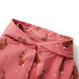 VidaXL Combinaison enfant avec capuche 92 vieux rose