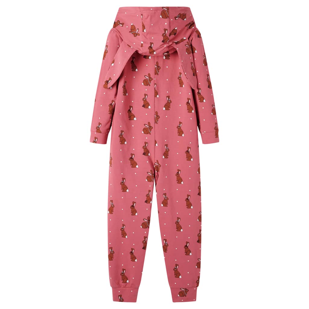 VidaXL Combinaison enfant avec capuche 104 vieux rose