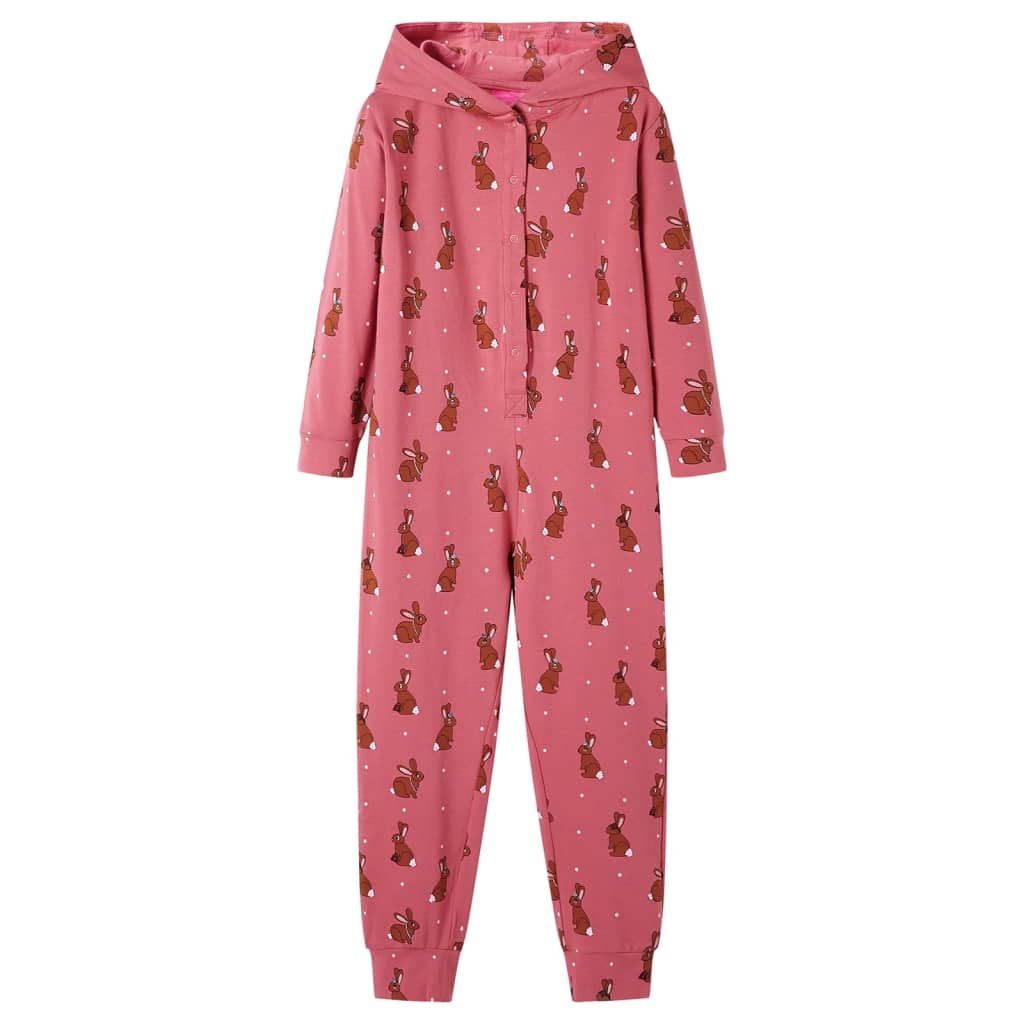 VidaXL Combinaison enfant avec capuche 116 vieux rose