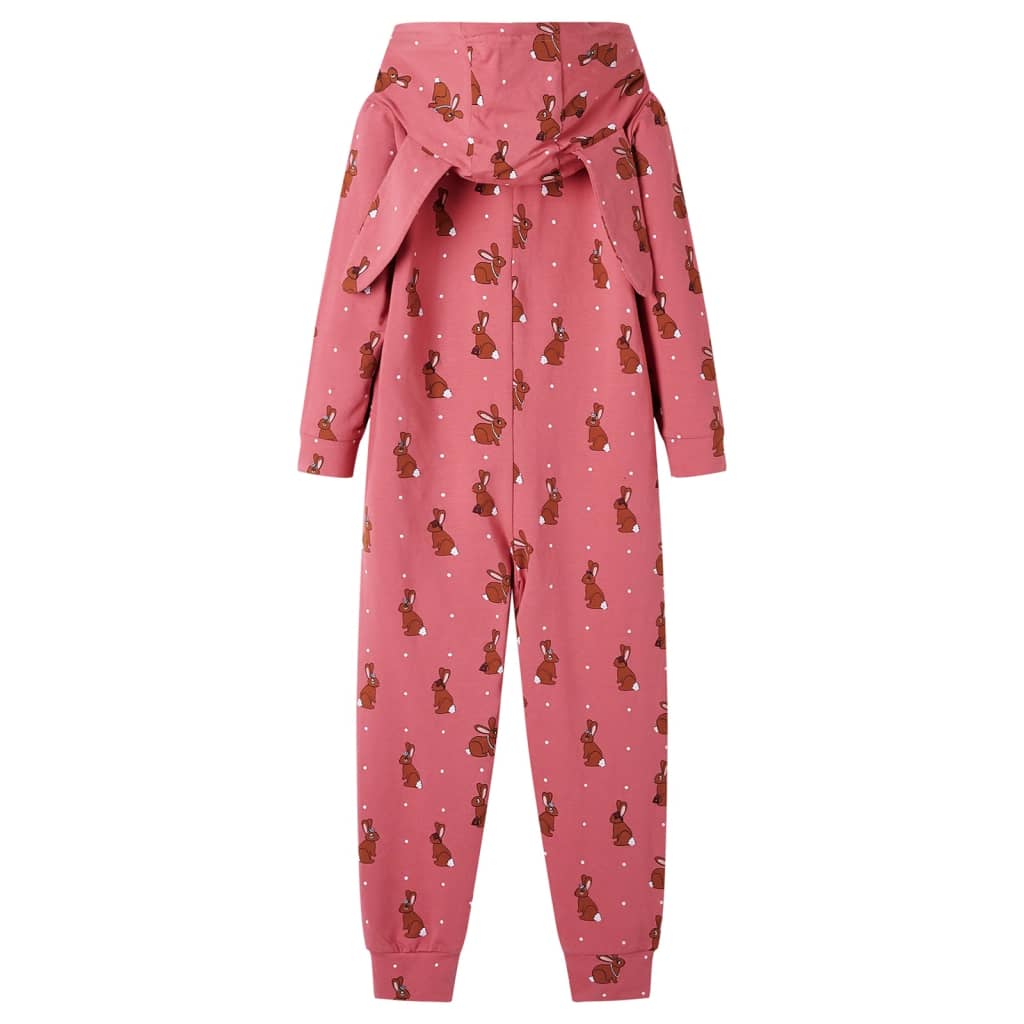 VidaXL Combinaison enfant avec capuche 116 vieux rose