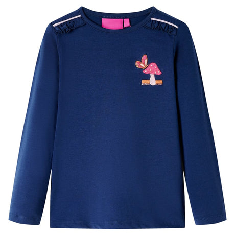 VidaXL Chemise enfant à manches longues 104 bleu marine