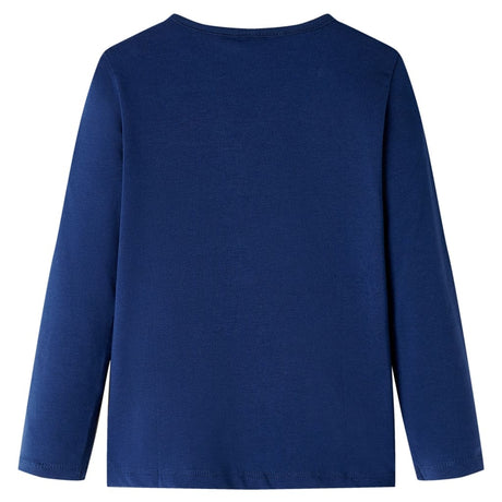 VidaXL Chemise enfant à manches longues 116 bleu marine