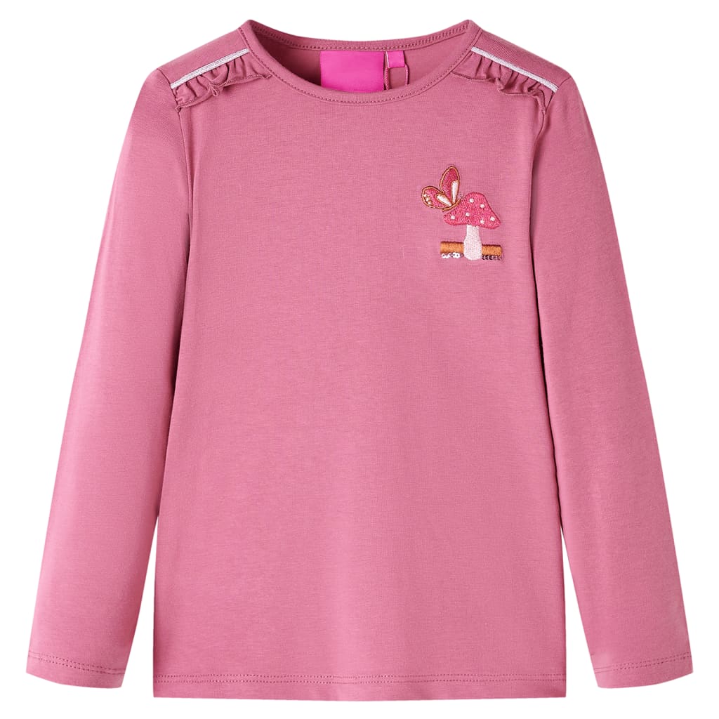 VidaXL Chemise enfant à manches longues 116 couleur framboise
