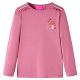 VidaXL Chemise enfant à manches longues 116 couleur framboise