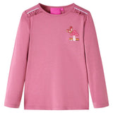 VidaXL Chemise enfant à manches longues 128 couleur framboise