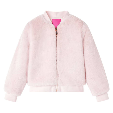 VidaXL Manteau enfant 92 fourrure artificielle rose tendre
