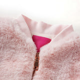 VidaXL Manteau enfant 116 fourrure artificielle rose tendre