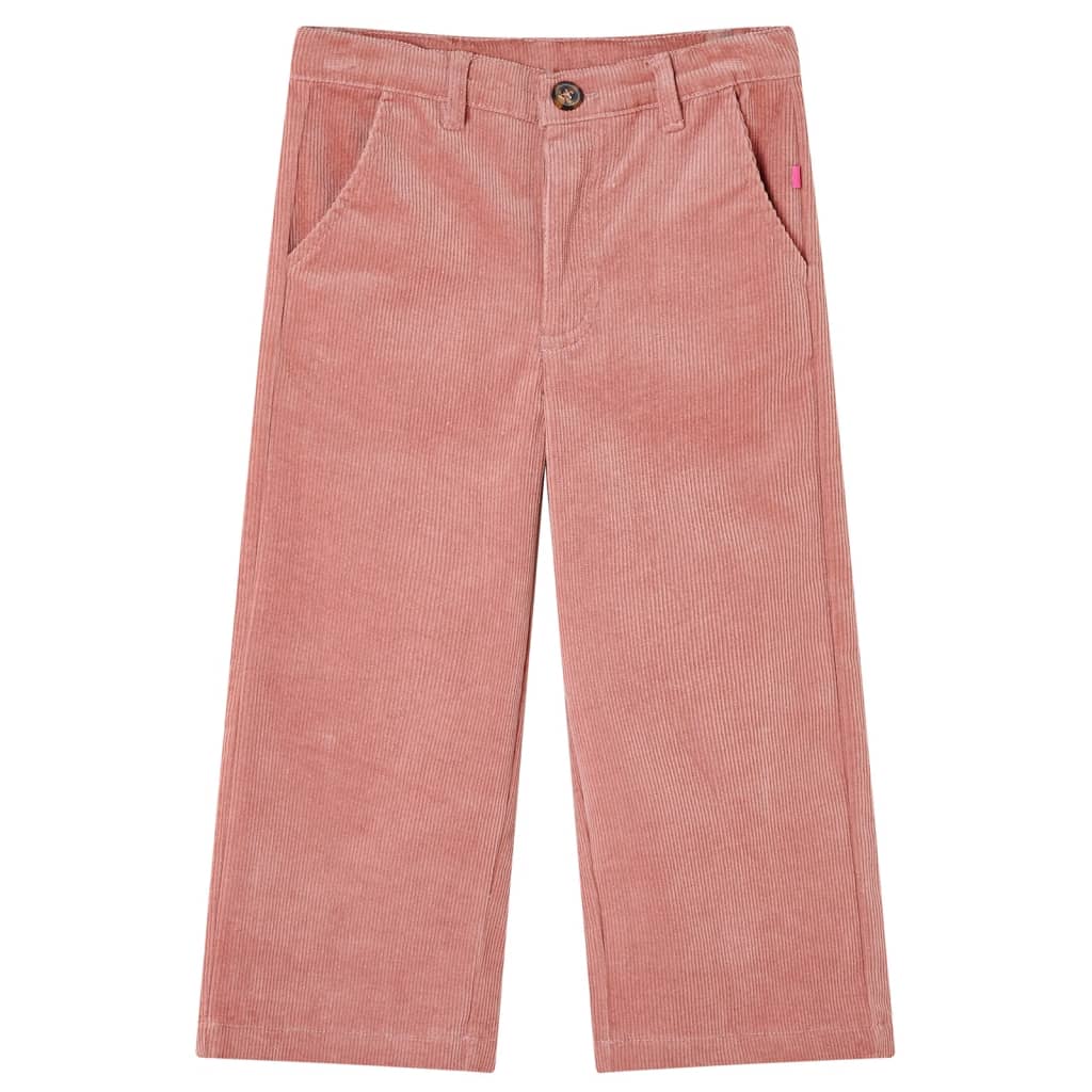 VidaXL Pantalon enfant 104 velours côtelé vieux rose