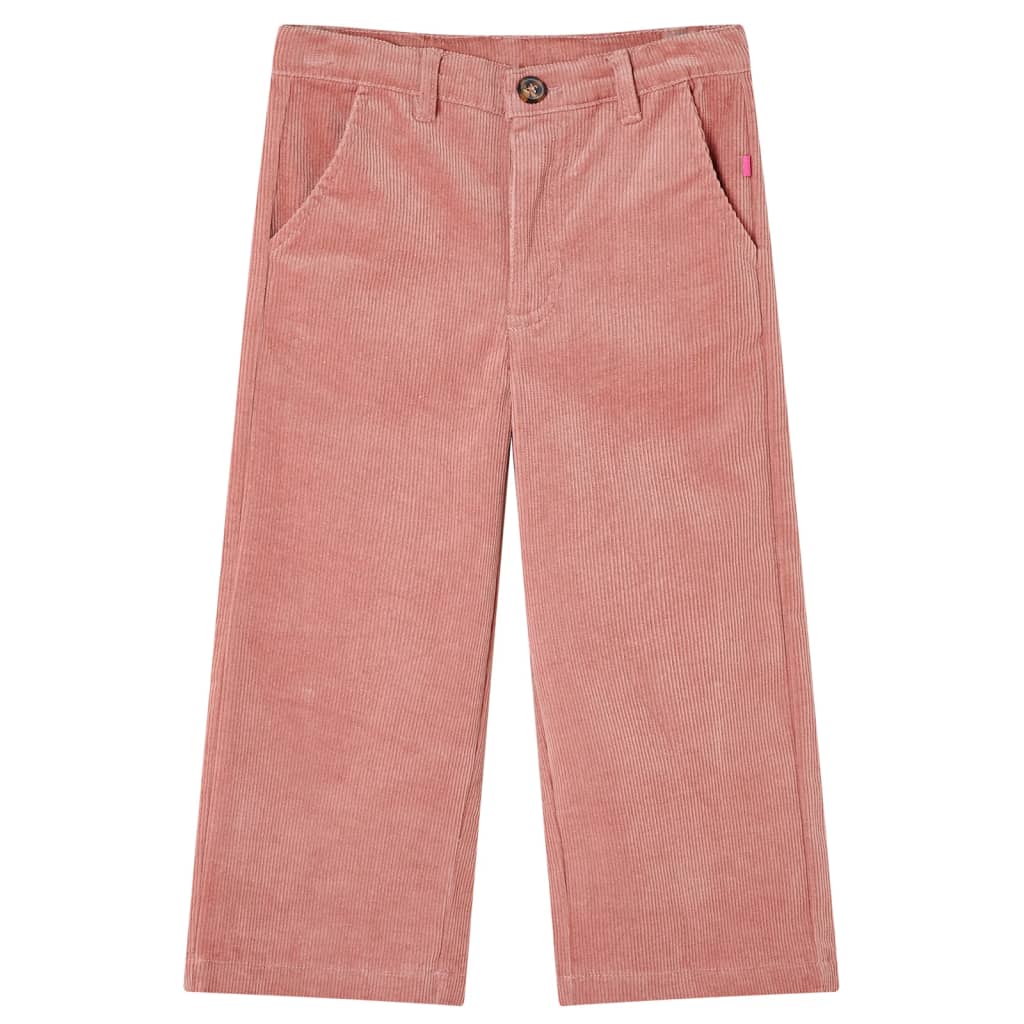 VidaXL Pantalon enfant 116 velours côtelé vieux rose